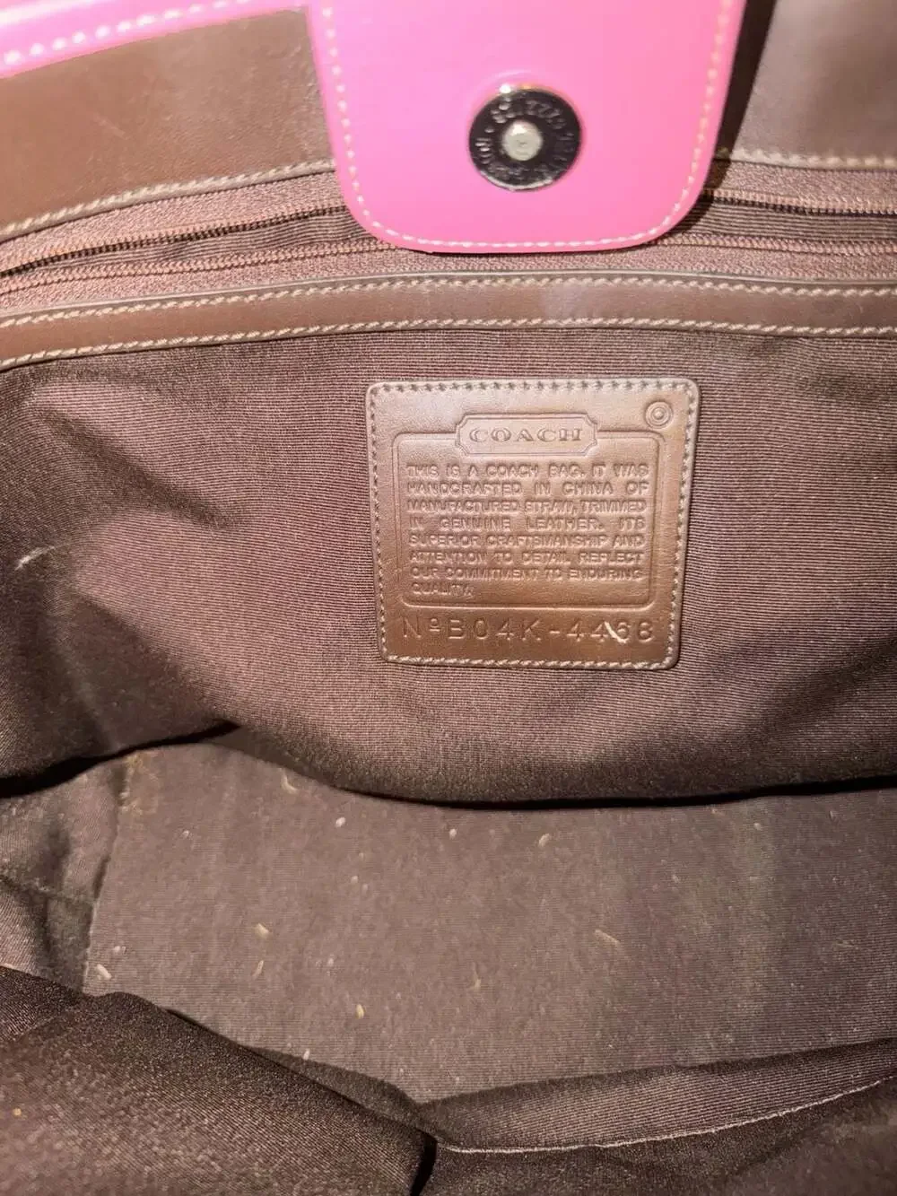 Vintage Coach Hampton Straw Tote Bag with Pink Leather Trim 4468
